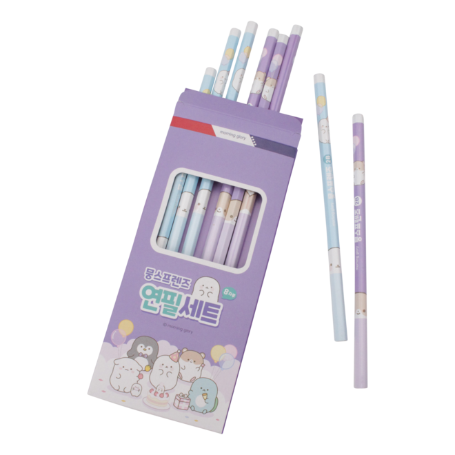 Moongs Friends 2B-pencils set (8) - various