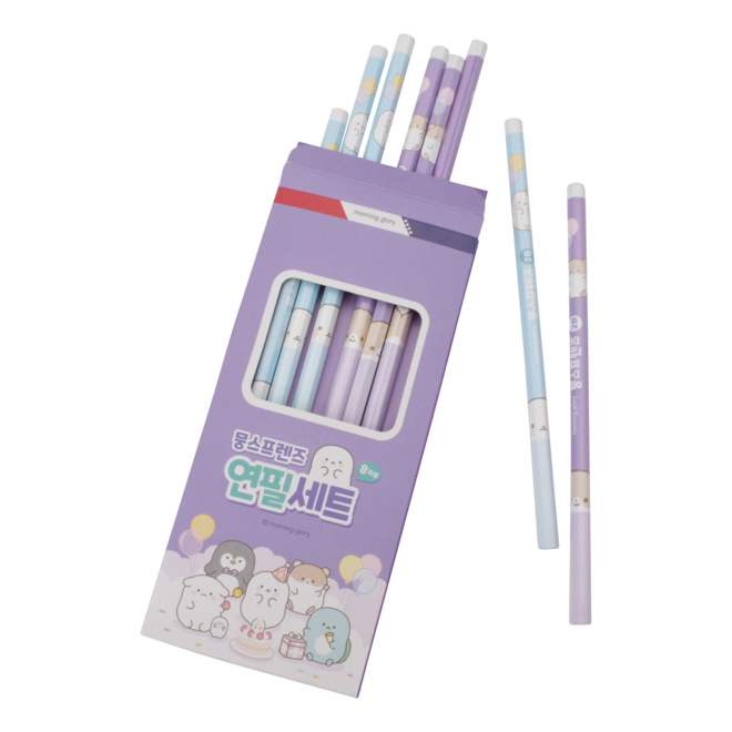 Moongs Friends 2B-pencils set (8) - various