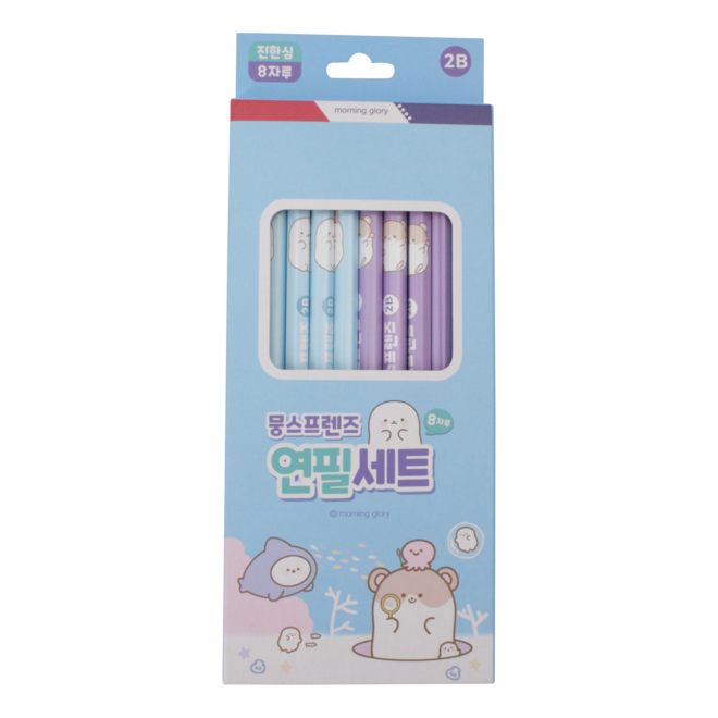 Moongs Friends 2B-pencils set (8) - various