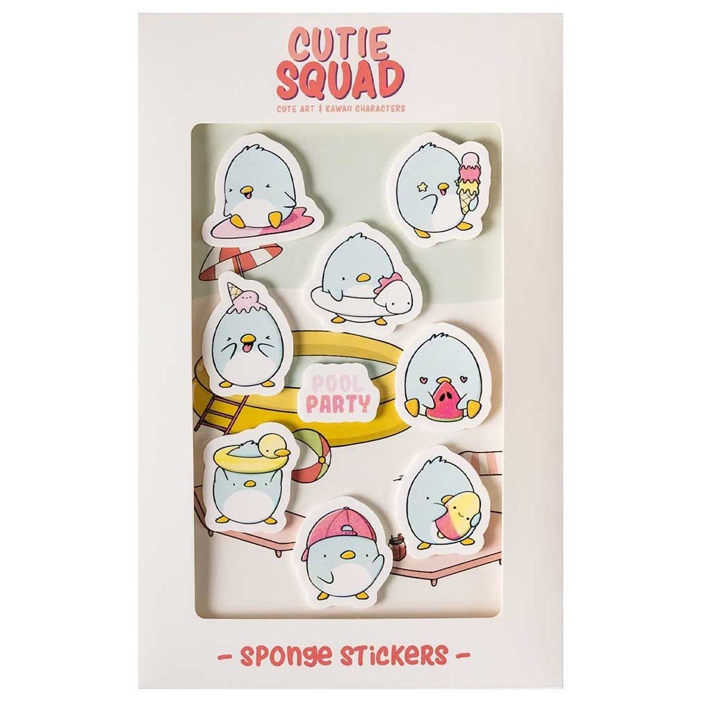 CutieSquad Big foam stickers Summer Penguins