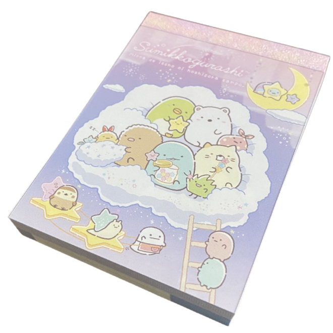 Sumikkogurashi memoblokje klein - Starry sky walk (diverse)