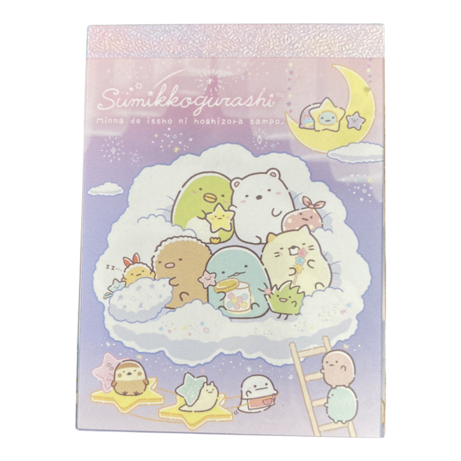 Sumikkogurashi memoblokje klein - Starry sky walk (diverse)