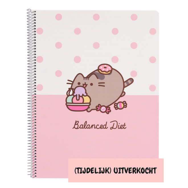 Pusheen A4 lined notebook - Balanced Diet