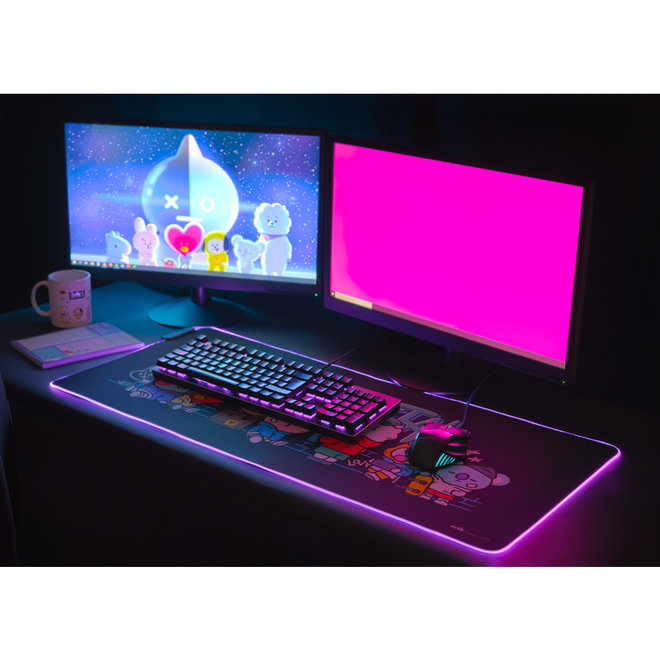 Gaming mat XL with LED lights