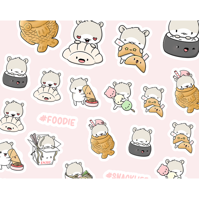 Sticker sheet - Asian Foodies