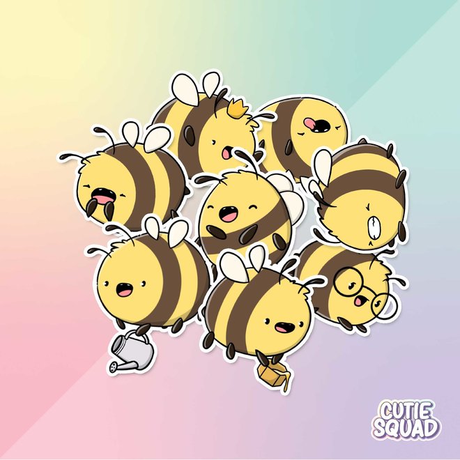 Sticker set - Happy Bees