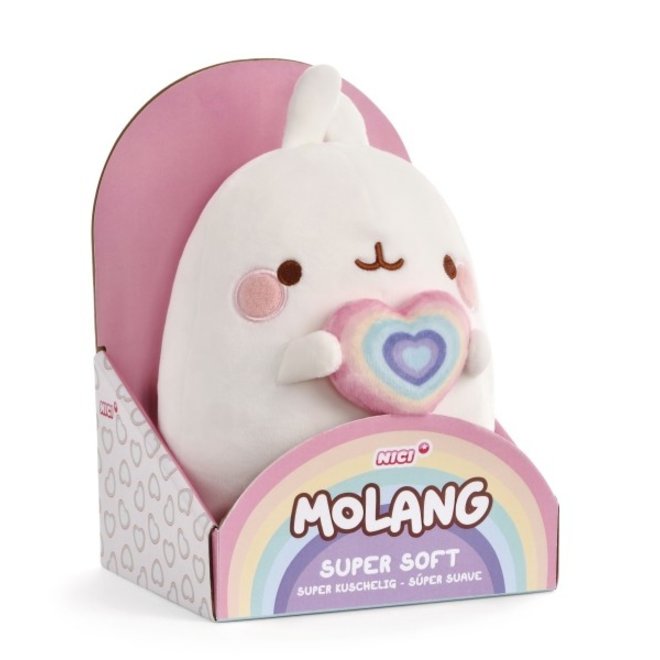 Molang plush with heart - 24 cm
