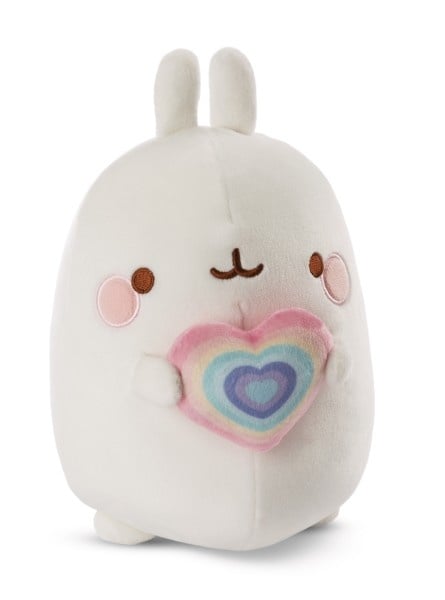 Molang Molang knuffel met hart 48 cm