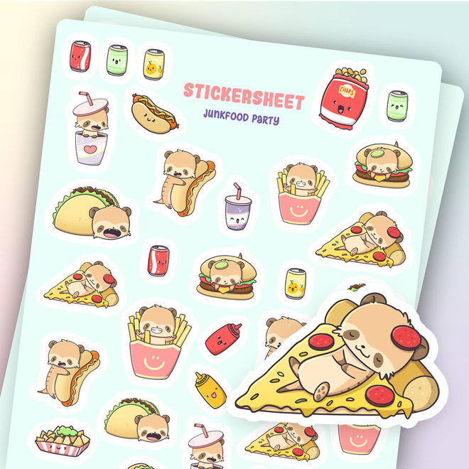 Stickervel - Junkfood Party