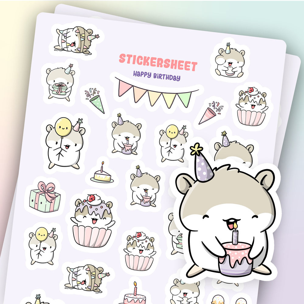 CutieSquad Stickervel - Happy Birthday