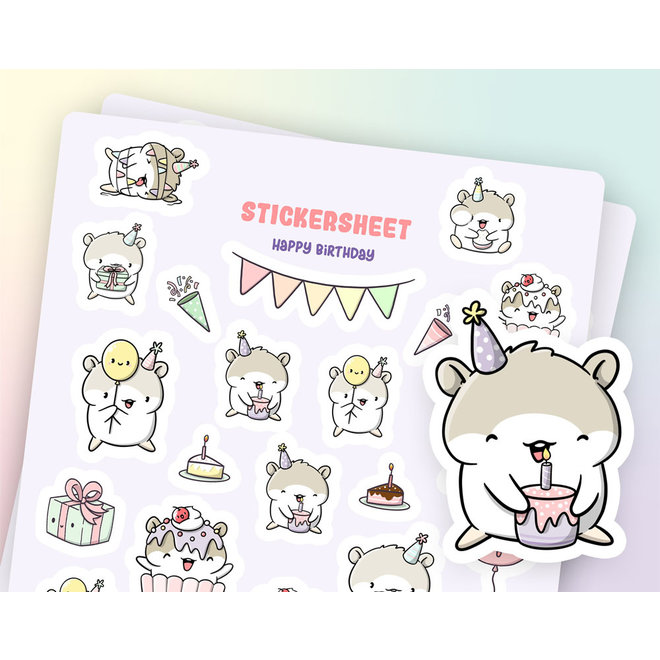 Sticker sheet - Happy Birthday