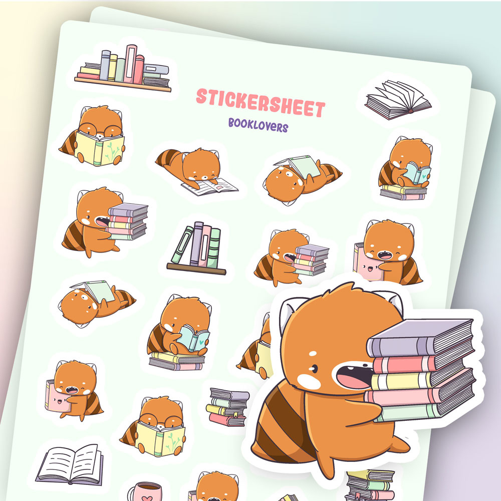 CutieSquad Stickervel Booklovers