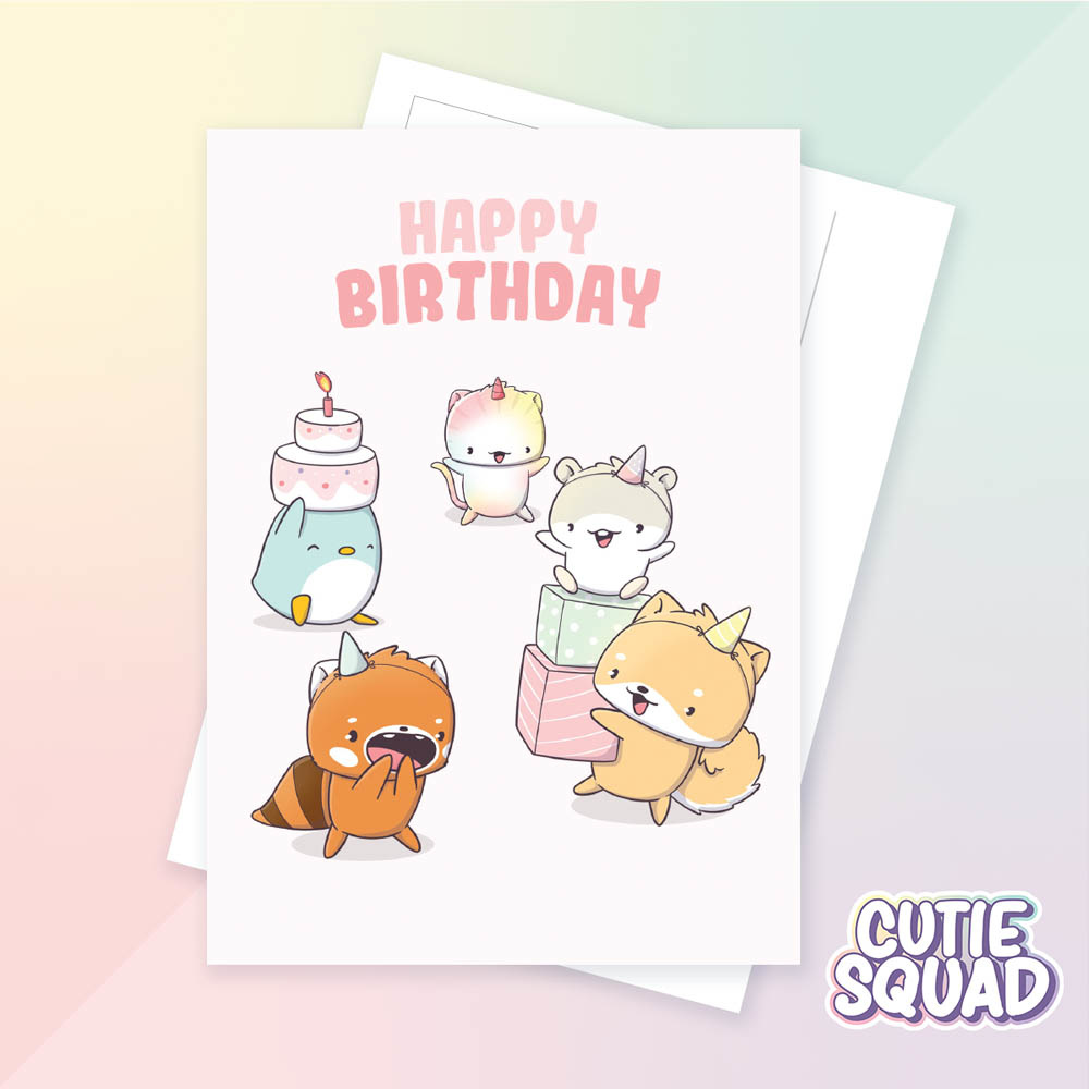 CutieSquad Ansichtkaart - Happy birthday