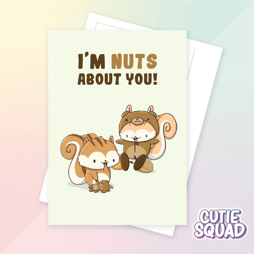 CutieSquad Ansichtkaart Nuts about you