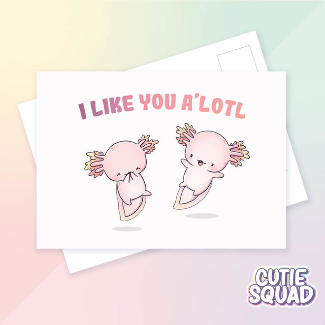 Ansichtkaart - I like you a lotl