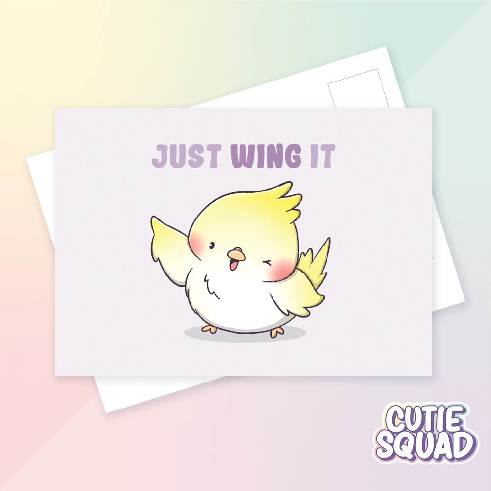CutieSquad Ansichtkaart - Just wing it
