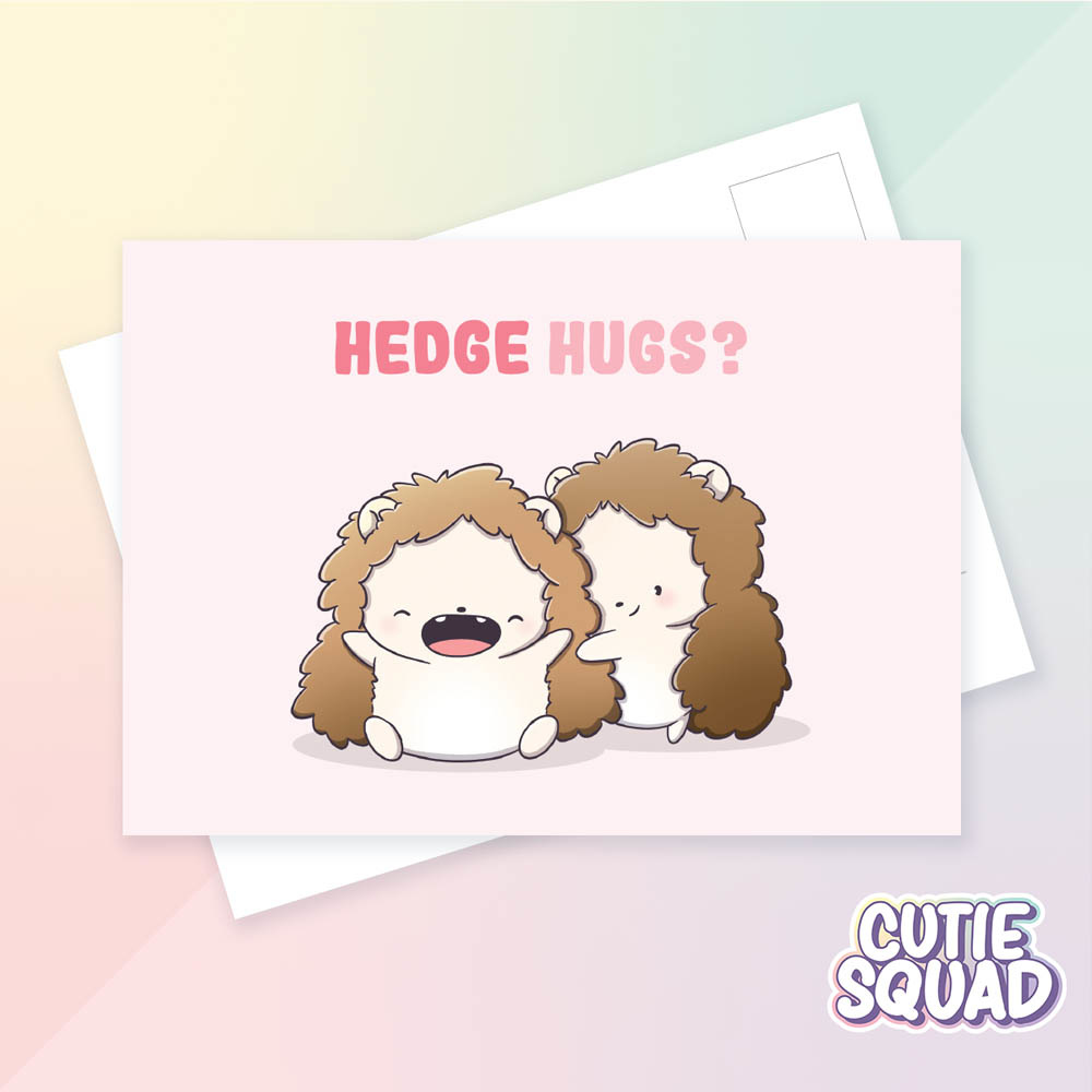 CutieSquad Ansichtkaart Hedge Hugs