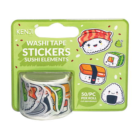 Kenji Washi tape stickers - Sushi