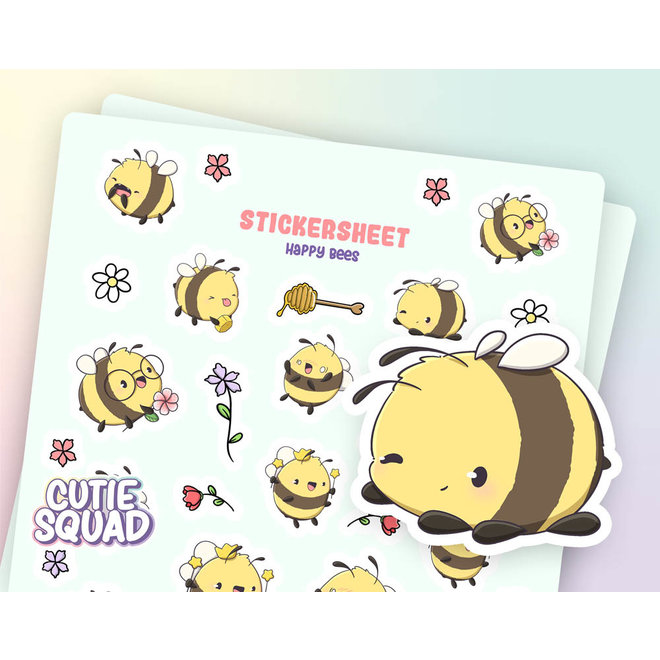 Sticker sheet - Happy Bees II