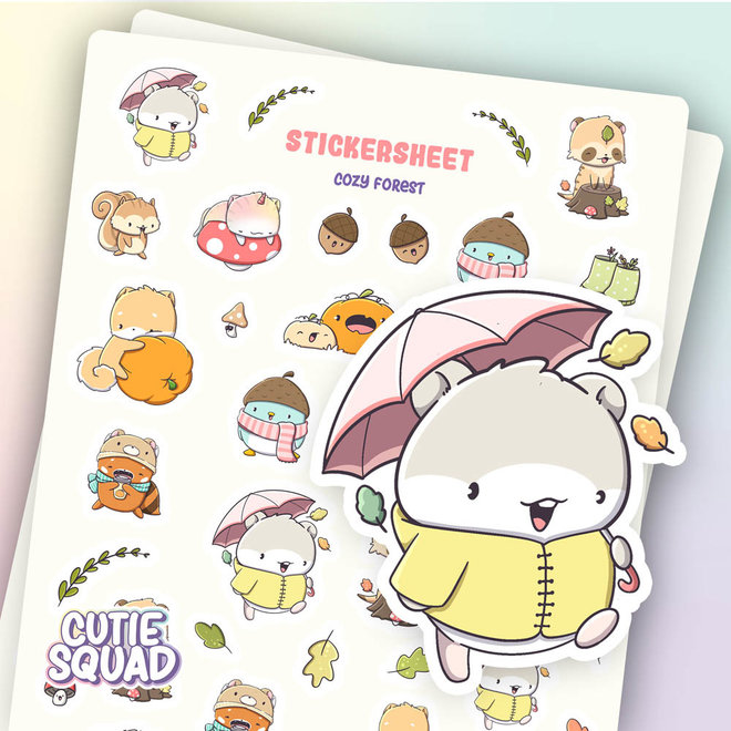 Sticker sheet - Cozy Forest