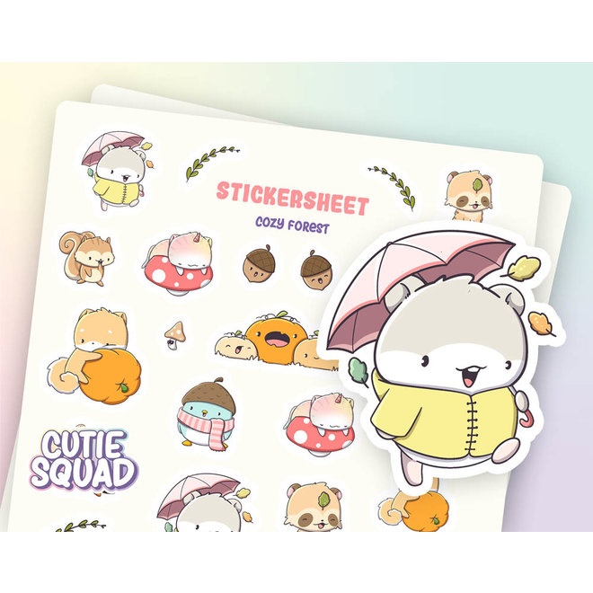 Sticker sheet - Cozy Forest