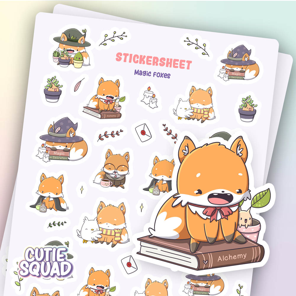 CutieSquad Stickervel - Magic Foxes