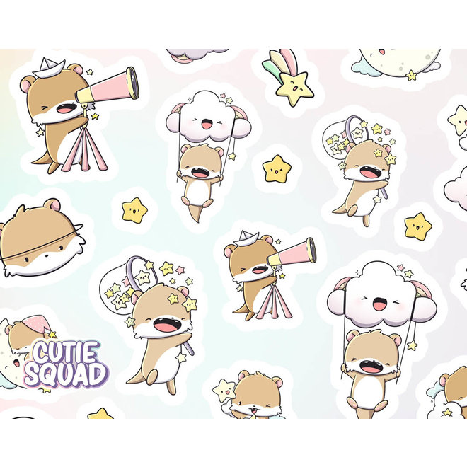 Sticker sheet - Cloudy Otters