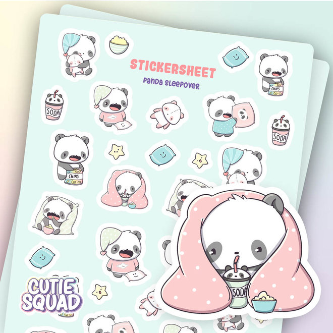 Stickervel - Panda Sleepover