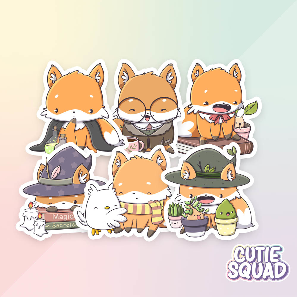 CutieSquad Stickerset Magic Foxes