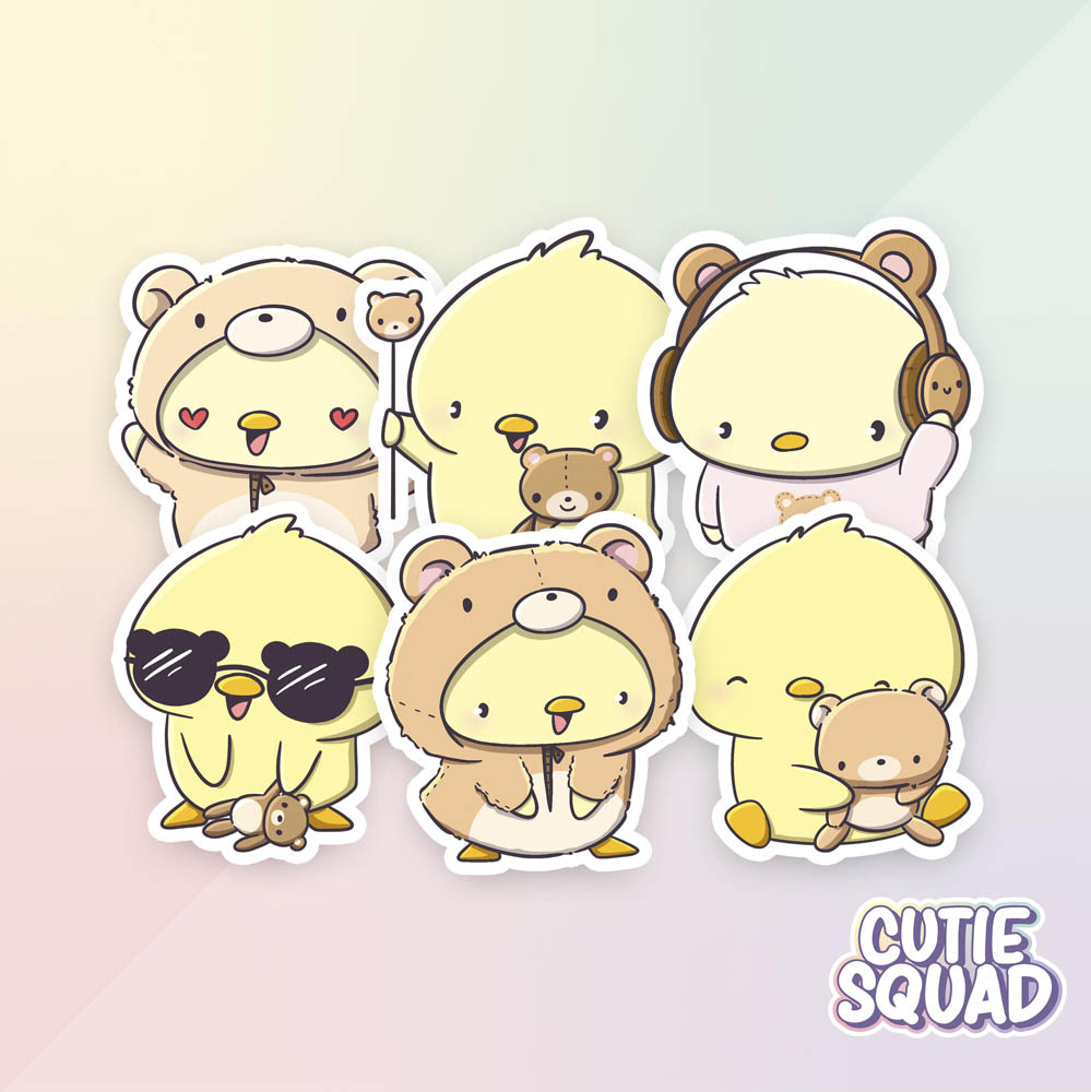 CutieSquad Stickerset - Teddy Ducks