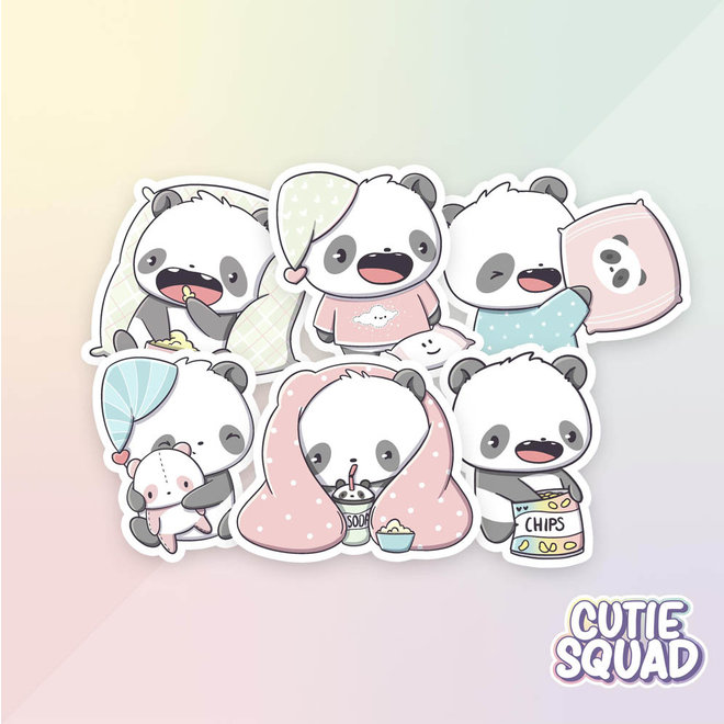 Sticker set - Panda Sleepover