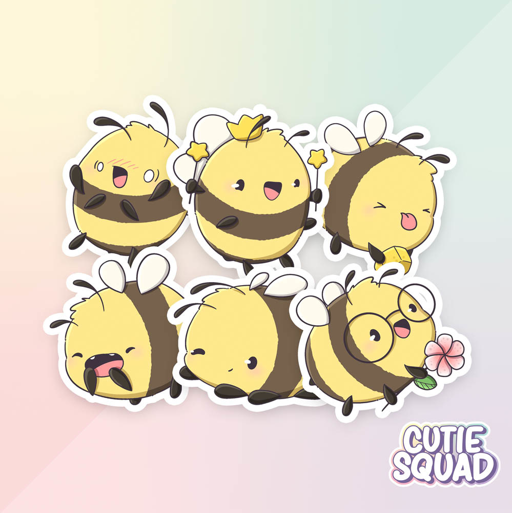 CutieSquad Stickerset - Happy Bees II