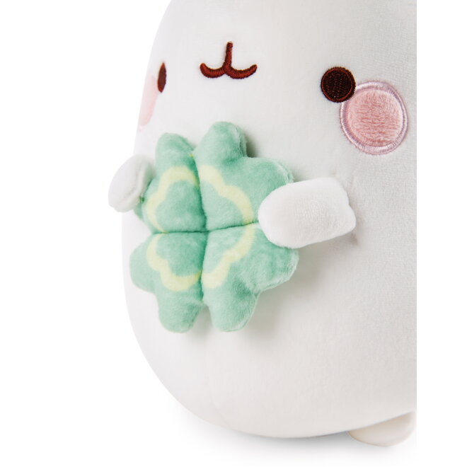 Molang plush with cloverleaf - 16 cm