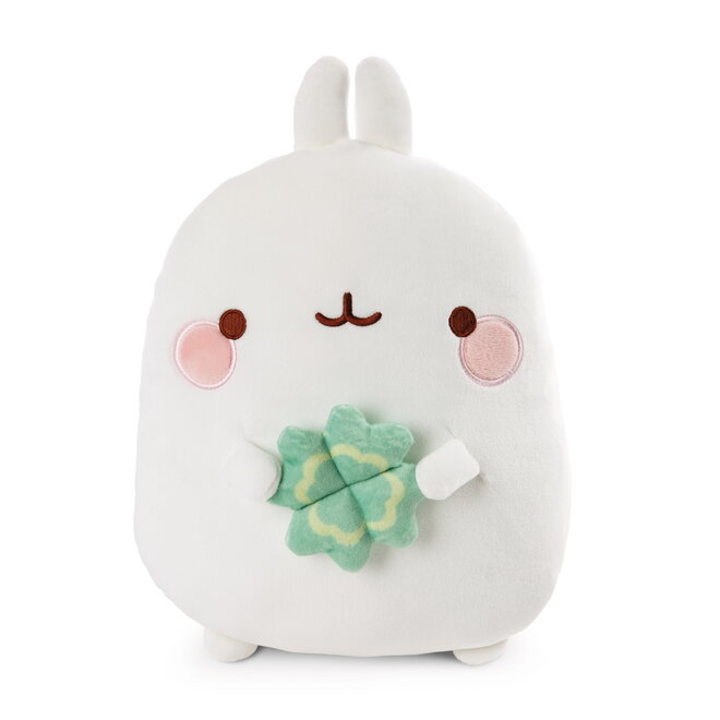 Molang knuffel met klaver - 48 cm