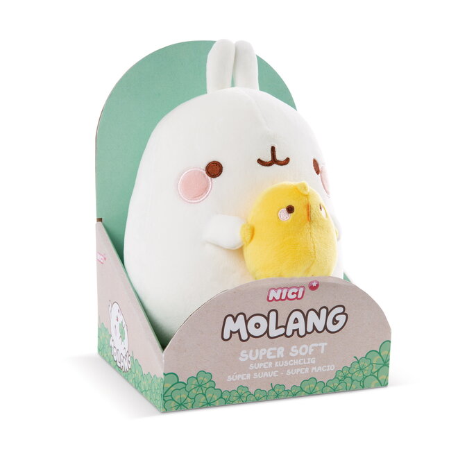 Molang met Piu Piu knuffel - 24 cm