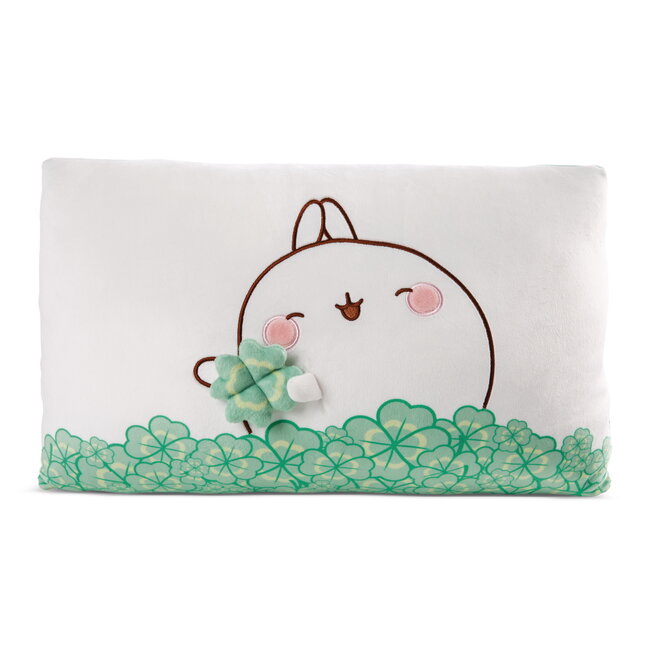 Molang cushion with cloverleaf - 43 x 25 cm