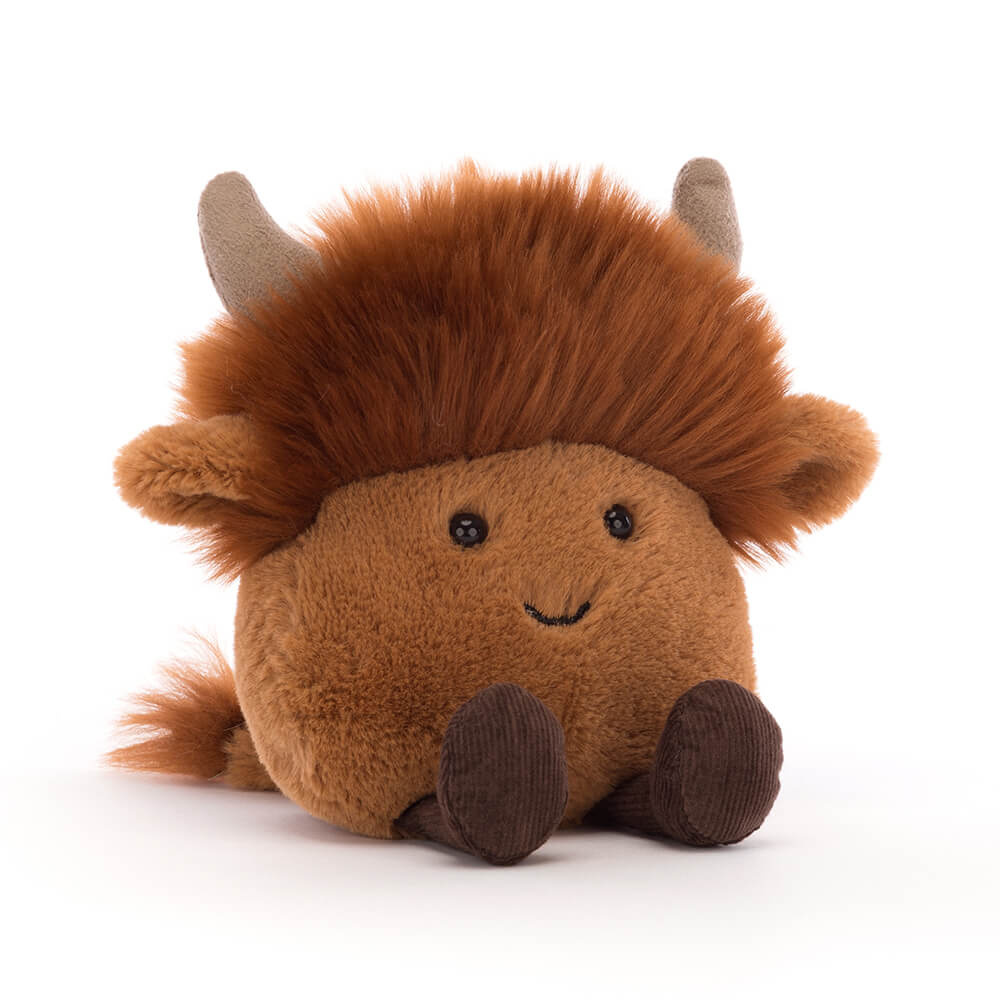 Jellycat Amuseabean Highland Cow - 10 cm