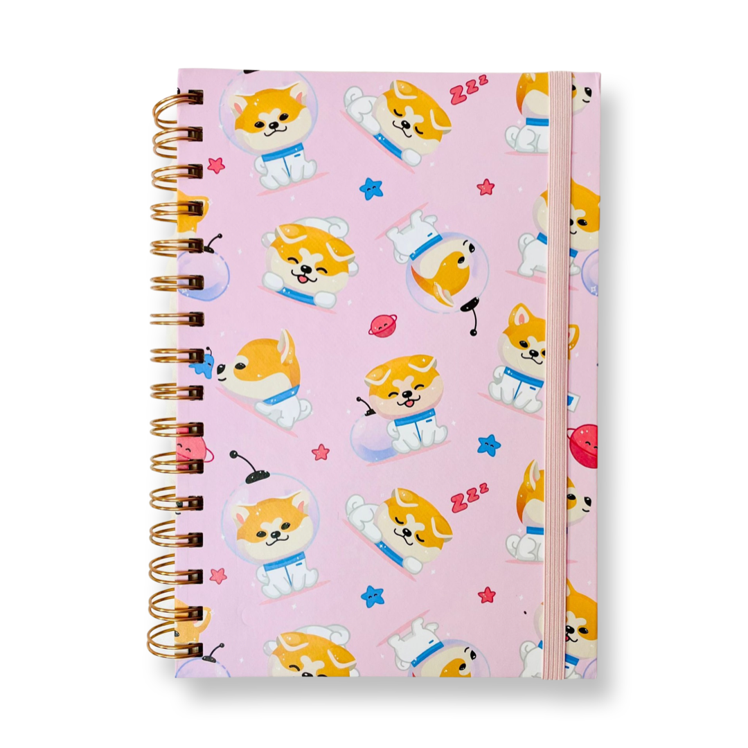 Kenji Notebook Hardcover A5 - Space Shiba