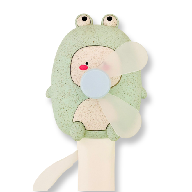 Hand fan - Pastel frog