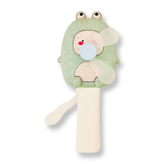 Hand fan - Pastel frog