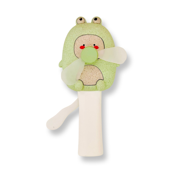 Hand fan - Pastel frog