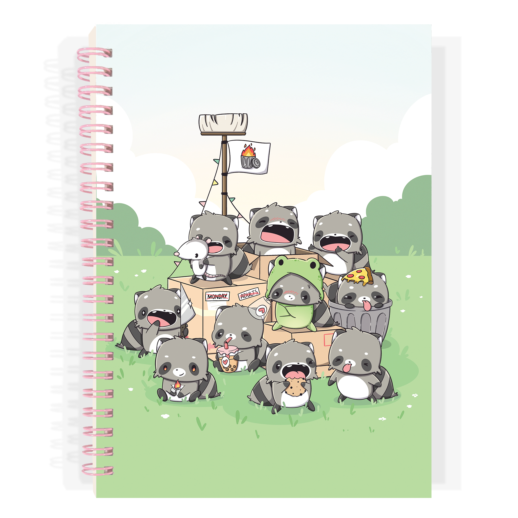 CutieSquad Stickerboek A5 Raccoons