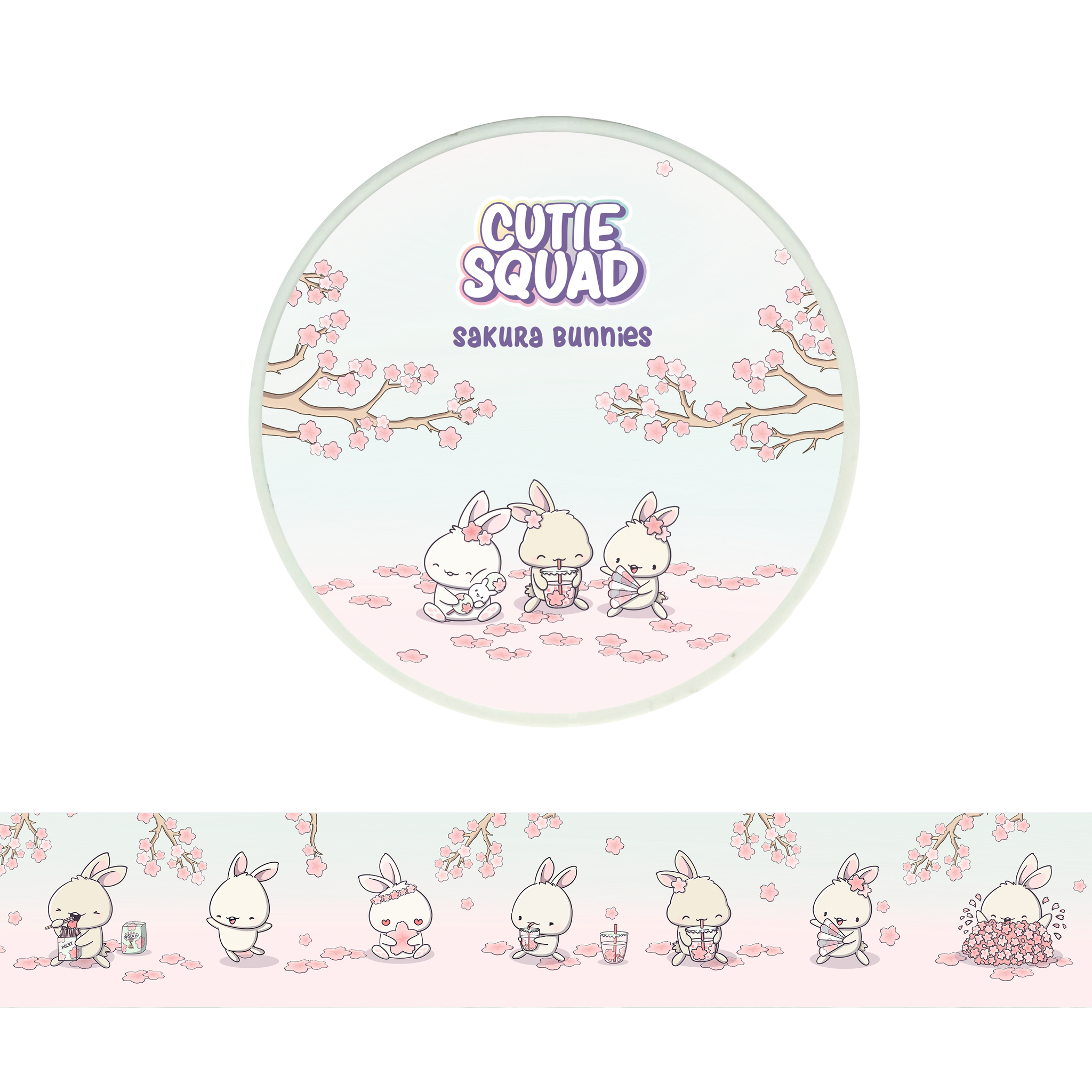 CutieSquad Washi tape Sakura Bunnies