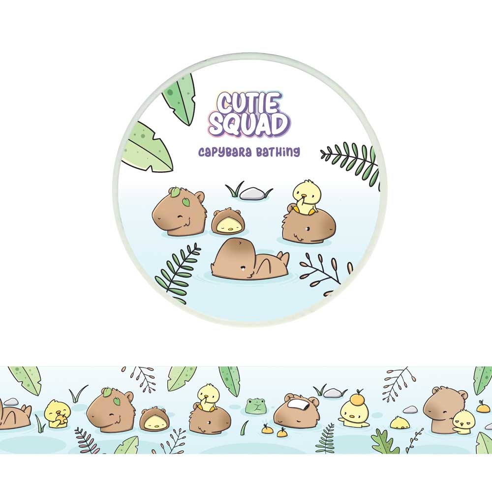 CutieSquad Washi tape Capybara Bathing
