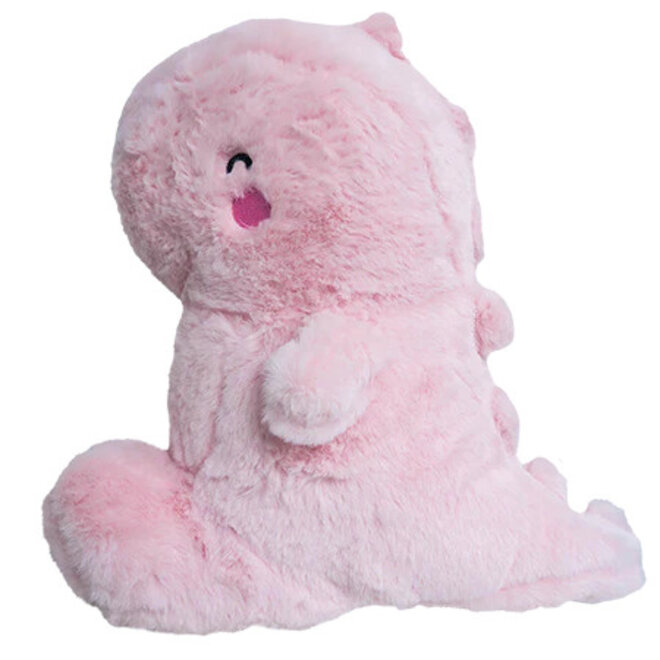 Yabu Fluffy Dino roze knuffel - 27 cm