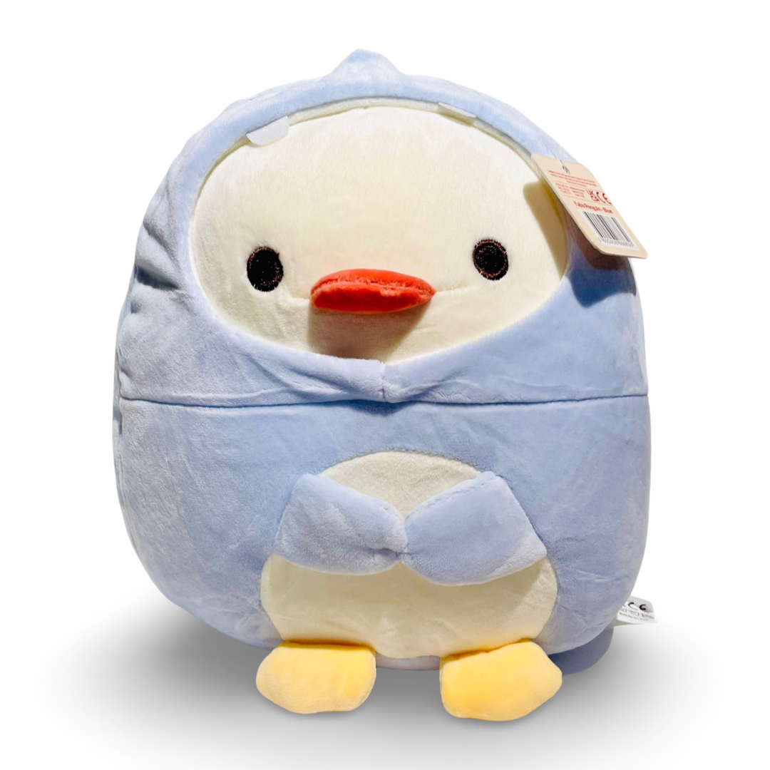 Kenji Yabu pinguin knuffel blauw 25 cm