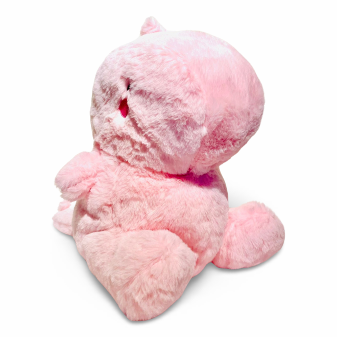 Yabu Fluffy Dino roze knuffel - 27 cm