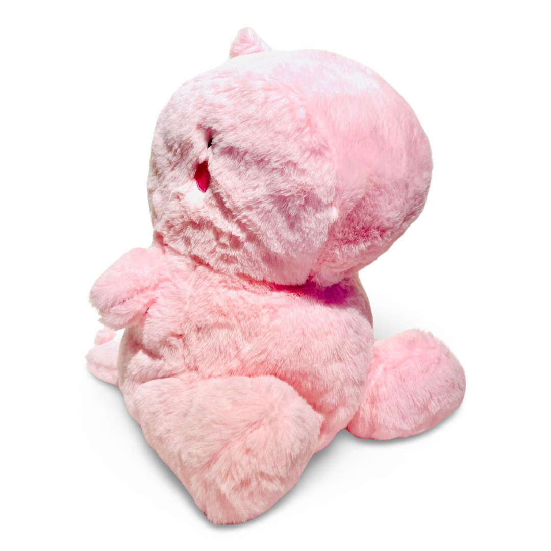 Kenji Yabu Fluffy Dino roze knuffel 27 cm