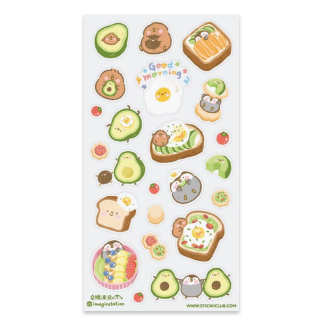 Sticker sheet - All the Avocado