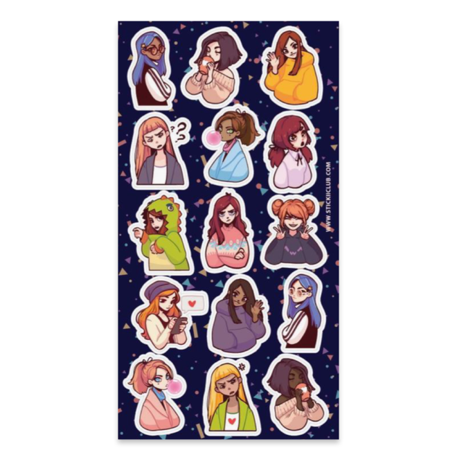 Sticker sheet -  Anime Girls